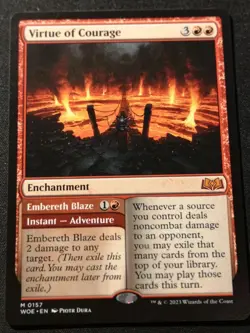Virtue Of Courage - WOE - MTG - EN - NM - 0157 - Image 1