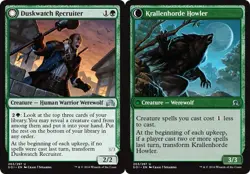 Duskwatch Recruiter // Krallenhorde Howler - Shadows Over Innistrad #203/297 MTG - Image 1