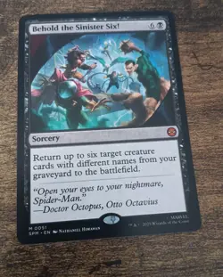 MTG Behold the Sinister Six - Spiderman - 0051 Mythic Sorcery - Image 1