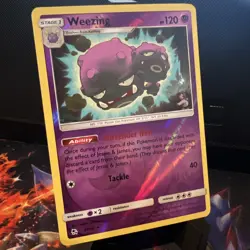 Weezing 29/68 Hidden Fates 2019 Reverse Holo Foil Rare Pokemon TCG Card - NM - Image 1