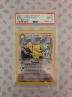 PSA 8 2000 Pokemon Rocket Dark Hypno-Holo 1st Edition #9 - Image 1