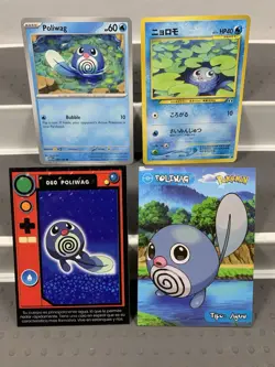 Pokemon Lot of 20 Cards and Stickers All Poliwag #60 Poliwag Only Pokemon Lot - Image 2