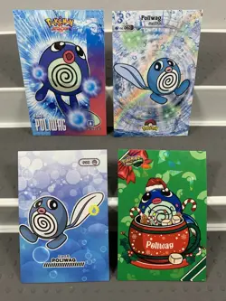 Pokemon Lot of 20 Cards and Stickers All Poliwag #60 Poliwag Only Pokemon Lot - Image 4