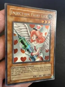 Injection Fairy Lily LOD-100 Holo Secret Rare YuGiOh 1996 EXC English - Image 4