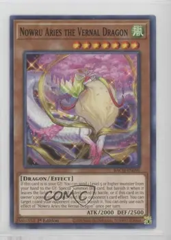 Nowru Aries the Vernal Dragon 1st Ed. YuGiOh Battle of Chaos #BACH-EN096 - Image 1