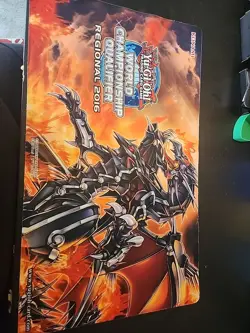 Yugioh Playmat WCQ Regional 2016 Red-Eyes Flare Metal Dragon NM - Image 1