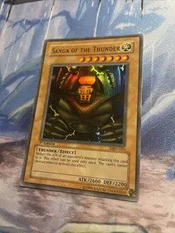 Yugioh - Sanga of the Thunder MRD-025 Super Rare 1st Edition - FOIL BLEED - NM - Image 2