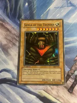 Yugioh - Sanga of the Thunder MRD-025 Super Rare 1st Edition - FOIL BLEED - NM - Image 4