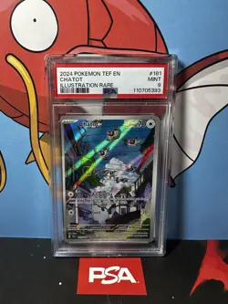 Chatot 181/162 SV05: Temporal Forces Holo PSA 9 Pokemon Card - Image 1