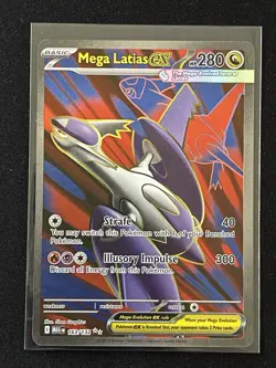 Pokemon TCG Mega Evolution Mega Latias EX Ultra Rare Holo Card 163/132 - Image 1