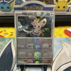 Minccino 075/086 Master Ball Reverse Holo Pokemon Card NM/Mint SV: Black Bolt - Image 1