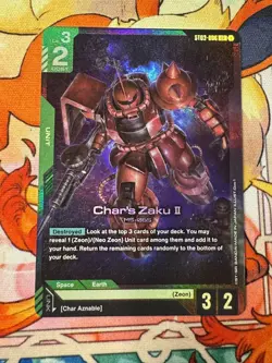 Char's Zaku II - ST03-006 - Legend Rare, Near Mint, Gundam Card Game - Image 1