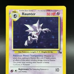 Haunter Fossil 6/62 English HOLO Pokemon Card - LP - Image 2