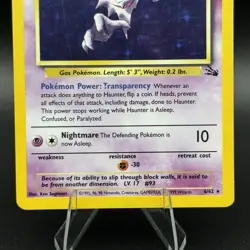 Haunter Fossil 6/62 English HOLO Pokemon Card - LP - Image 3