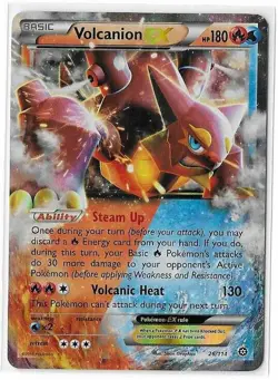 Volcanion EX 26/114 Pokemon TCG Steam Siege XY Ultra Rare Card LP - Image 1