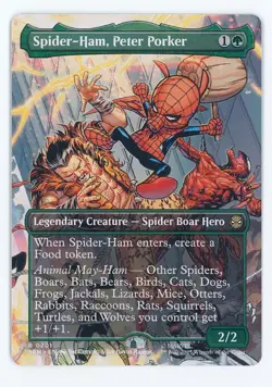 Spider-Ham, Peter Porker #0201 (Borderless) MTG Marvel's Spider-Man Magic - Image 1