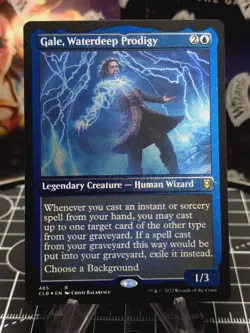 Gale, Waterdeep Prodigy - Etched Foil - CLB - Magic The Gathering - MTG - NM - Image 1