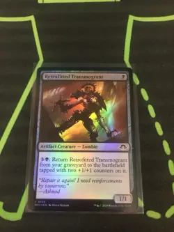 MTG Magic The Gathering Retrofitted Transmogrant Foil Artifact Zombie Commander - Image 1