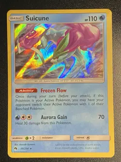 Suicune Holo Rare 59/214 Pokemon TCG Sun & Moon Lost Thunder Holo Rare NM - Image 1