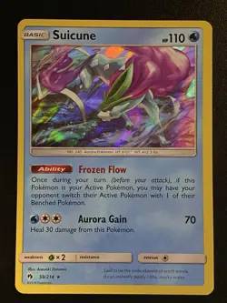 Suicune Holo Rare 59/214 Pokemon TCG Sun & Moon Lost Thunder Holo Rare NM - Image 2