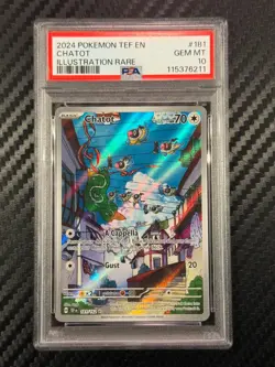 Pokemon Chatot 181/162 S&V Temporal Forces Illustration Rare PSA 10 Gem Mint - Image 1
