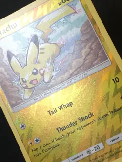 Pokemon TCG Pikachu 40/147 Reverse Holo Common SM Burning Shadows NM- - Image 2