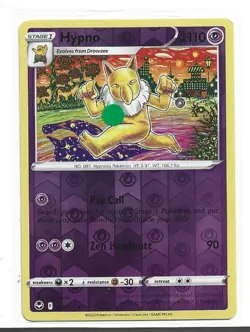 2021 Pokemon Hypno 061/195 Reverse Holo Uncommon Silver Tempest - Image 1