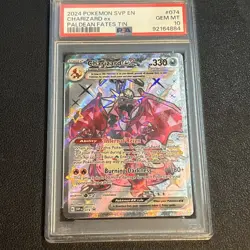 Pokemon Charizard ex Paldean Fates Tins Ultra Rare Promo SVP EN 074 PSA 10 - Image 1