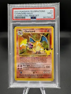 PSA 9 2021 POKEMON CELEBRATIONS CHARIZARD #4/102 CLASSIC COLLECTION HOLO - Image 1