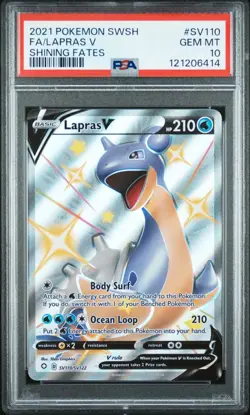 Lapras V SV110/SV122 Shining Fates Holo Rare Shiny Rare Pokemon TCG PSA 10 - Image 2