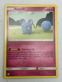 Pokemon TCG Azurill 146/236 Common SM Cosmic Eclipse | NM - Image 1