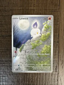 Pokemon TCG Litwick 101/086 Illustration Rare White Flare Holo SV Near Mint NEW - Image 1