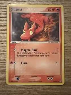Pokemon TCG Slugma EX Deoxys 75/107 Regular - Image 1