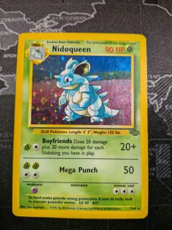 Pokemon TCG Nidoqueen Jungle 7/64 Holo Unlimited Holo Rare MP - Image 1