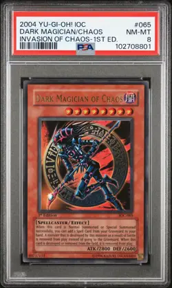 Yugioh! 1st PSA 8 Dark Magician Of Chaos IOC-065 - Image 1