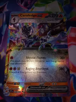 Ceruledge EX 036/191 Double Rare Pokemon TCG Card Surging Sparks - Image 1