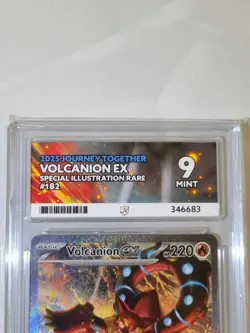 Volcanion EX Mint 9 Ace Graded Pokemon Card Journey Together SIR Holo PSA TCG - Image 3