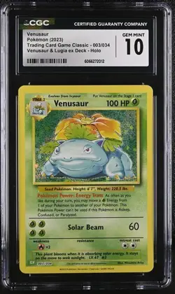 Pokemon TCG - Venusuar Holo Card #003/034 Graded CGC Gem Mint 10 - Image 1