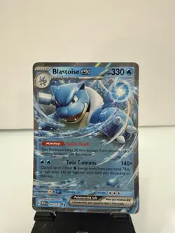 Blastoise ex 009/165 Scarlet & Violet 151 Double Rare Holo Pokemon TCG Card M/NM - Image 1