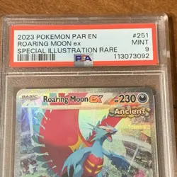 Pokemon Roaring Moon ex Paradox Rift Sp. Illustration Rare Card #251 PSA 9 Mint - Image 2