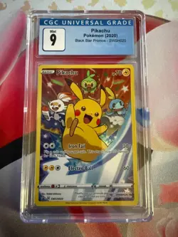 Pikachu SWSH020 Holo Promo Card Sword & Shield Psa Cgc 9 - Image 1