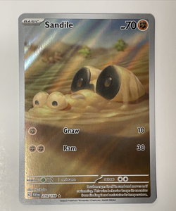 Pokemon TCG Sandile 216/198 Illustration Rare Card Scarlet & Violet Base Set - Image 1