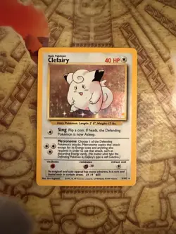 Pokemon TCG Clefairy Base Set Holo Rare Card 5/102 Good Condition - Image 1