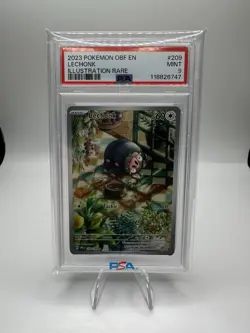 Pokemon 2023 Obsidian Flames Lechonk Illustration Rare Card 209/197 PSA 9 - Image 1