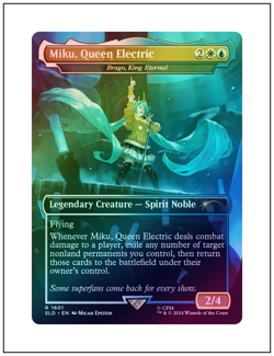 1x Miku, Queen Electric, Foil, Secret Lair Hatsune Miku, Magic MTG NM ENG - Image 1