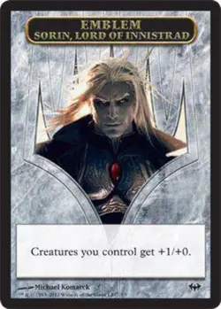 1 x Emblem - Sorin, Lord of Innistrad - Dark Ascension - Light Play - MTG - Image 1