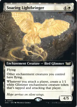 MTG Soaring Lightbringer (Extended Art) Normal NM Commander: Duskmourn: House of - Image 1