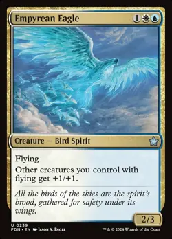 Empyrean Eagle - Foil Light Play, English Magic the Gathering MTG Foundations - Image 1