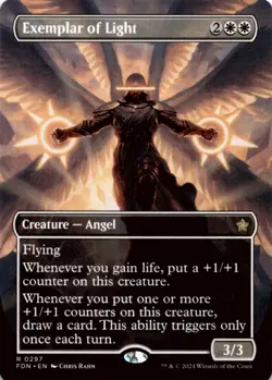 MTG Exemplar of Light (Borderless) Normal NM Foundations Magic 297 - Image 1