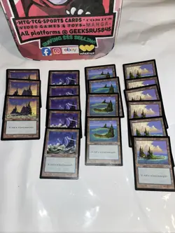 18 URZA’s SAGA islands Magic The Gathering Lands Blue Mana 18 Package Deal ￼ - Image 1